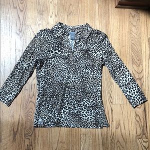 Ann Taylor Animal Print Top